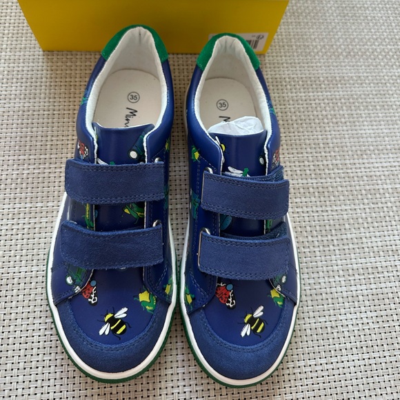 Mini Boden Bugs Leather Low Top size 3 (35 European) - Picture 4 of 6